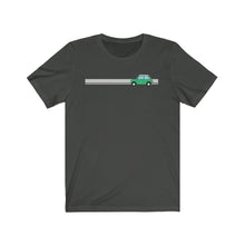 Load image into Gallery viewer, Green Classic Mini with stripe tshirt
