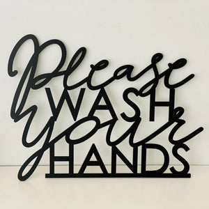 Please Wash Your Hands Sign, 12"x9"