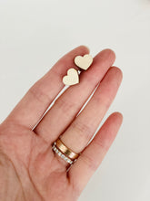 Load image into Gallery viewer, Heart Earrings, Natural Wood
