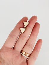 Load image into Gallery viewer, Triangle Earrings, Natural Wood
