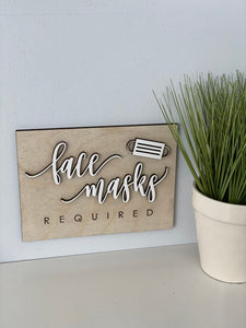 Face Masks Required Sign