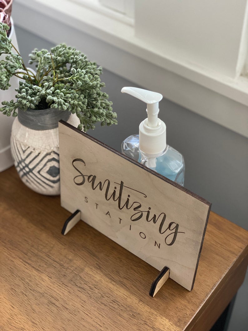 Sanitizing Station Table Top Sign