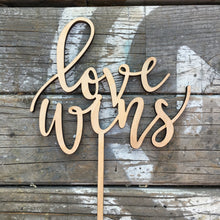 Load image into Gallery viewer, Love Wins Cake Topper, 6&quot;W
