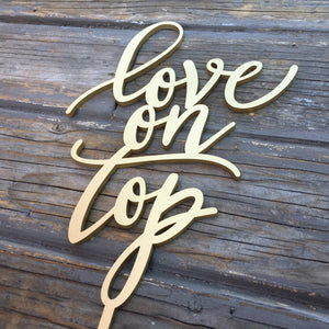 Love on Top Cake Topper, 5.5"W