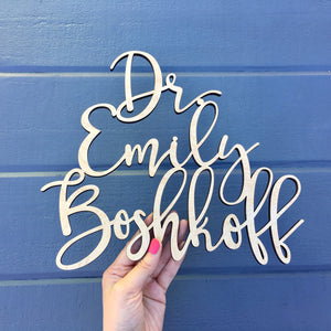 Personalized Office Door Sign, 13"W