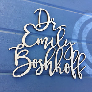 Personalized Office Door Sign, 13"W