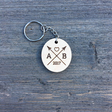 Load image into Gallery viewer, Personalized Oval Keychain
