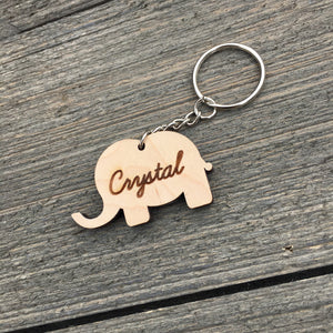 Personalized Elephant Keychain