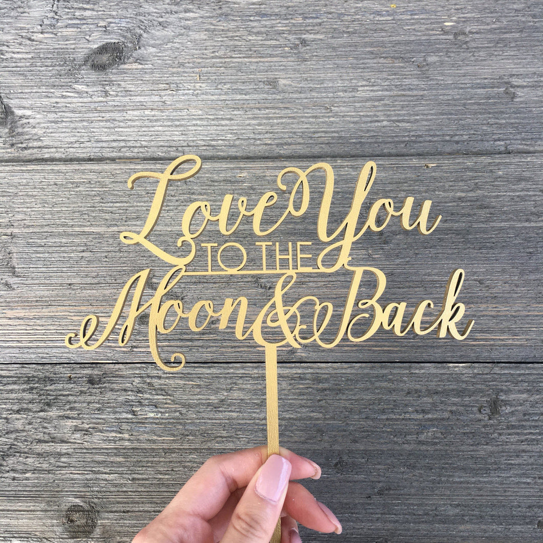 Love You to the Moon & Back Cake Topper, 7