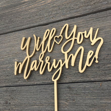 Load image into Gallery viewer, Will You Marry Me Cake Topper, 6.5&quot;W
