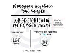 Load image into Gallery viewer, Personalized Monogram Keychain
