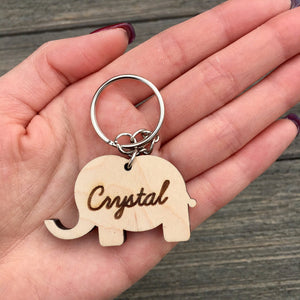 Personalized Elephant Keychain