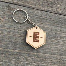 Load image into Gallery viewer, Initial Wood Keychain
