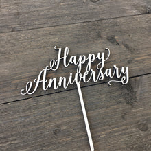 Load image into Gallery viewer, Happy Anniversary Cake Topper, 7&quot;W
