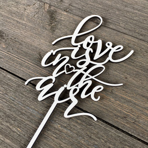 Love is in the Air Cake Topper, 4"W