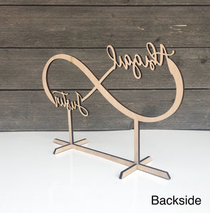 Personalized Infinity Table Top Name Sign, 14"x9"