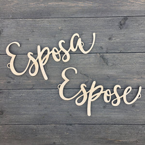 Espose & Esposa Chair Signs