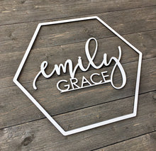 Load image into Gallery viewer, Personalized Hexagon Name Sign
