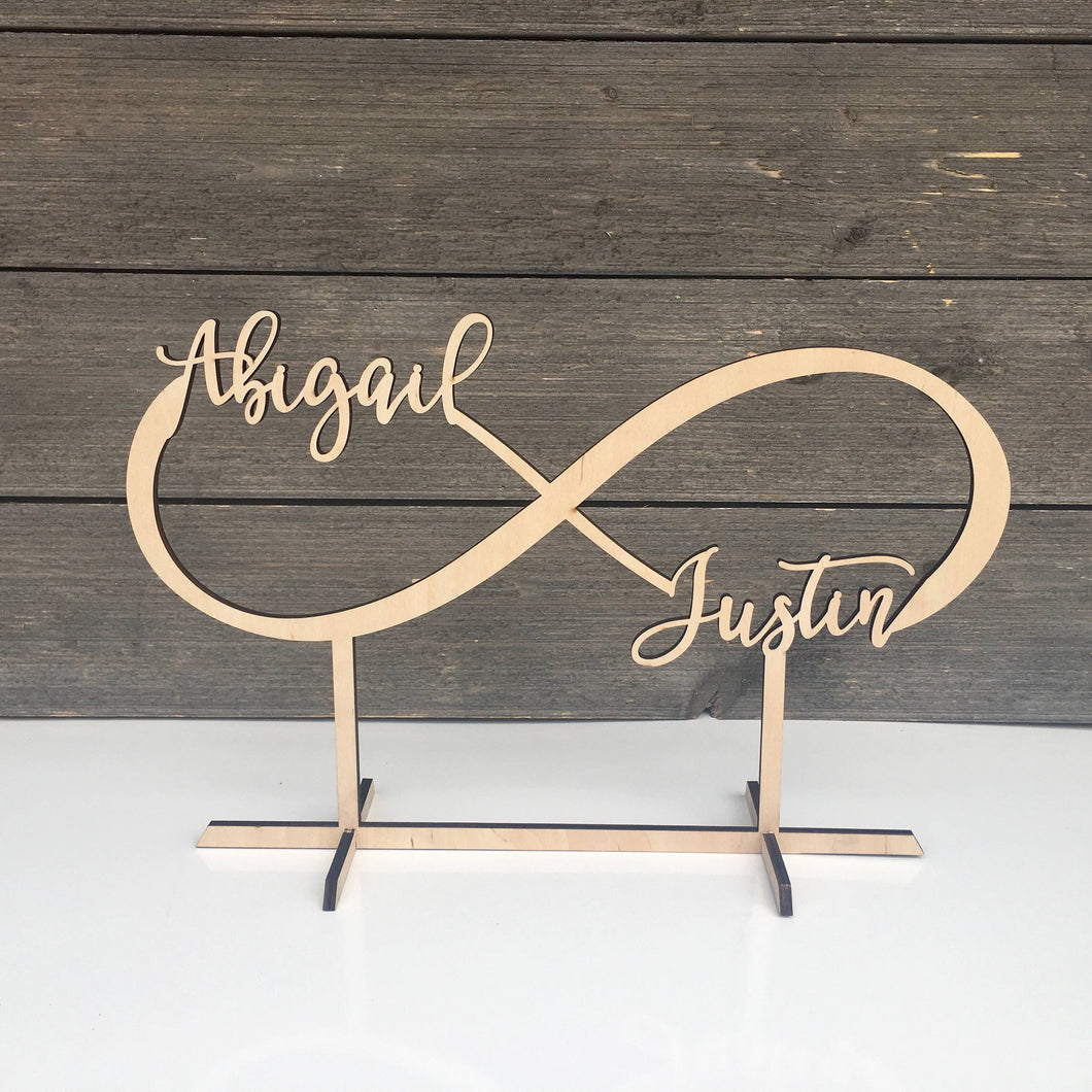 Personalized Infinity Table Top Name Sign, 14