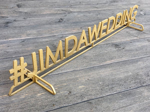 Personalized Hashtag Sign (Print Font)
