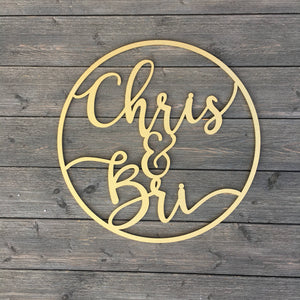 Personalized Circle Name Sign