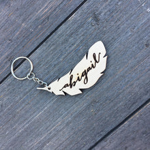 Load image into Gallery viewer, Personalized Feather Keychain
