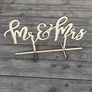 Mr & Mrs Table Top Sign