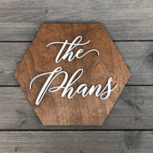 Load image into Gallery viewer, Personalized Hexagon Name Plank Sign
