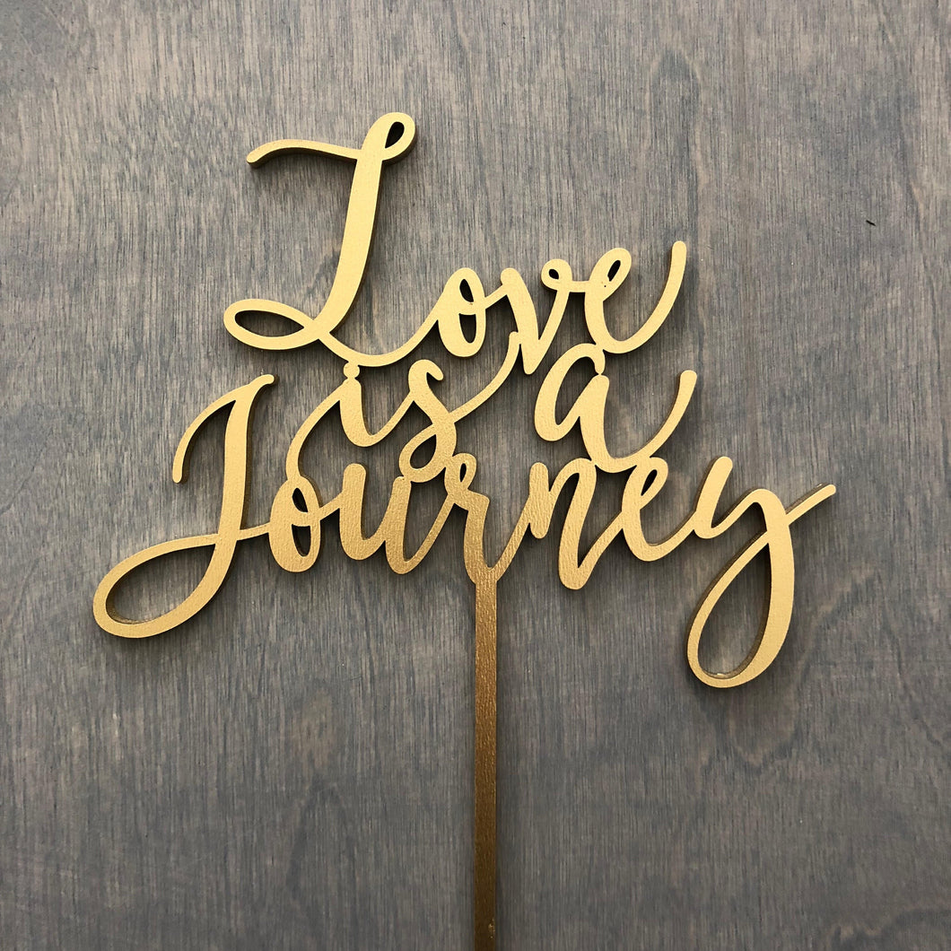 Love is a Journey Cake Topper, 6