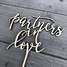 Load image into Gallery viewer, Partners in Love Cake Topper, 6&quot;W
