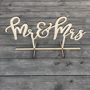 Mr & Mrs Table Top Sign