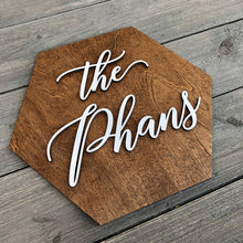 Load image into Gallery viewer, Personalized Hexagon Name Plank Sign

