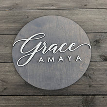 Load image into Gallery viewer, Personalized Circle Plank Name Sign

