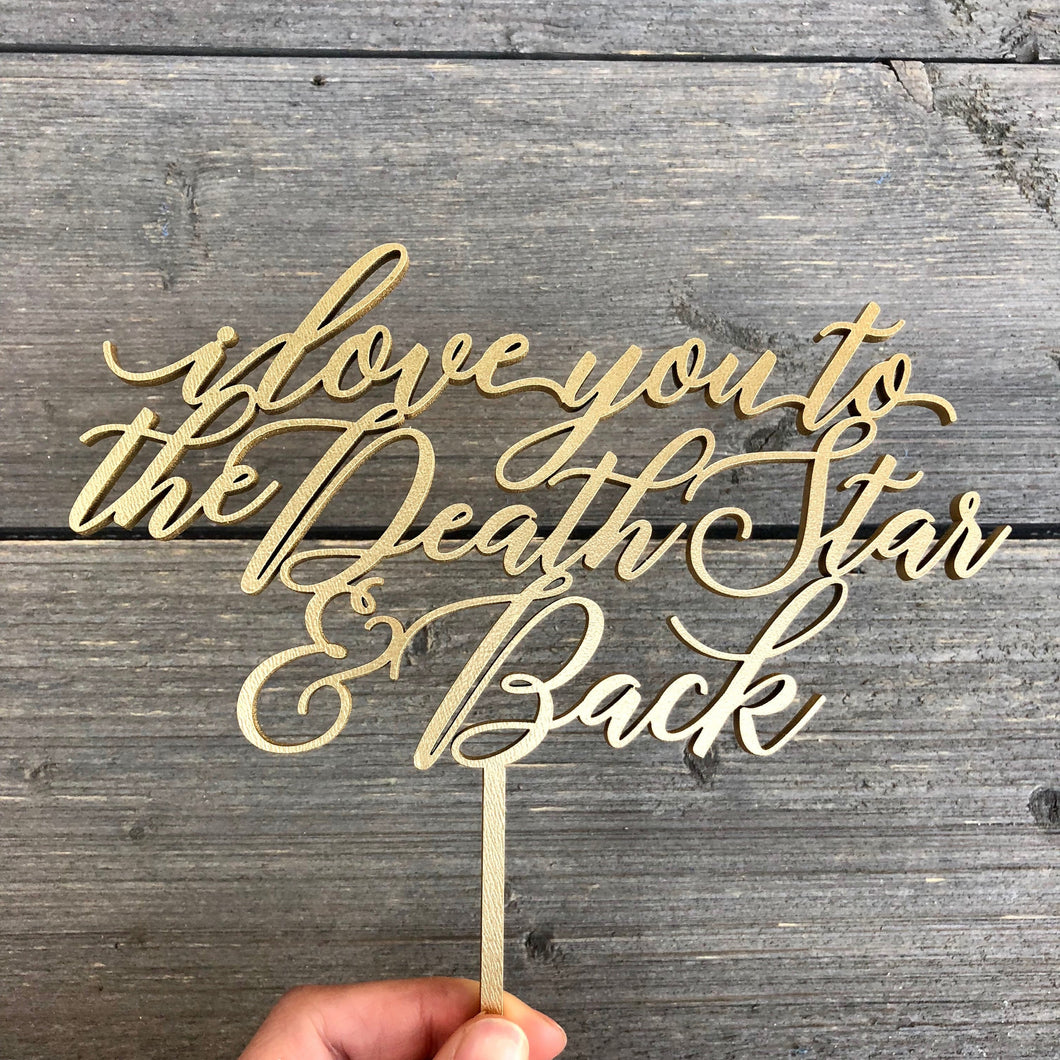 I love you to the Death Star & Back Cake Topper, 6