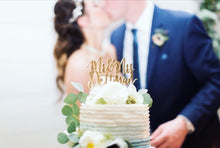 Load image into Gallery viewer, Personalized Mr &amp; Mrs Last Name Cake Topper, 6”W (Version 2)
