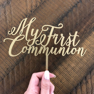 My First Communion Cake Topper, 6"W