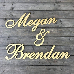 Personalized Couples Name Sign (Version 2)
