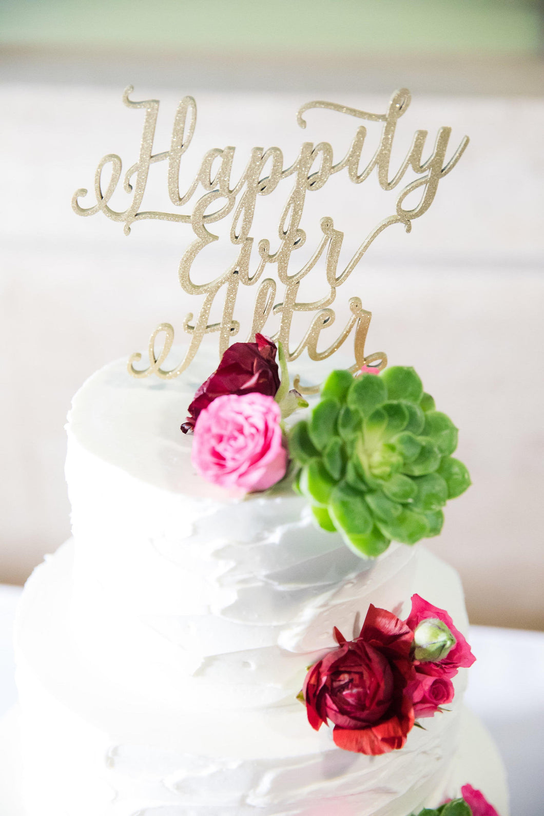 Happily Ever After Cake Topper, 6.5