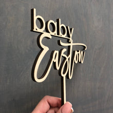 Load image into Gallery viewer, Baby Name Cake Topper, 6&quot;W (Version 2)
