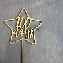 Load image into Gallery viewer, 100 Days Star Cake Topper, 5.5&quot;W
