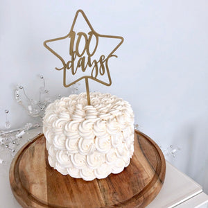 100 Days Star Cake Topper, 5.5"W