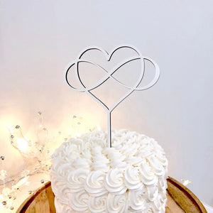 Infinity Heart Cake Topper, 6"W