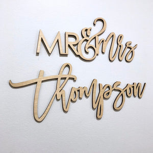Mr & Mrs Last Name Sign
