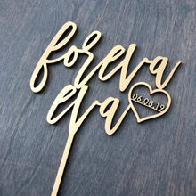Load image into Gallery viewer, Personalized Foreva Eva with Date Cake Topper, 6&quot;W
