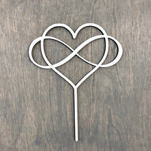 Load image into Gallery viewer, Infinity Heart Cake Topper, 6&quot;W

