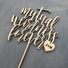 Load image into Gallery viewer, Personalized Mutual Weirdness Forever Initial Cake Topper, 6&quot;W
