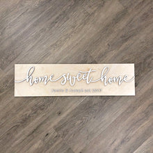 Load image into Gallery viewer, Personalized Home Sweet Home Plank Name Sign
