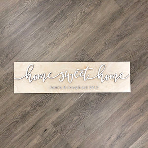 Personalized Home Sweet Home Plank Name Sign