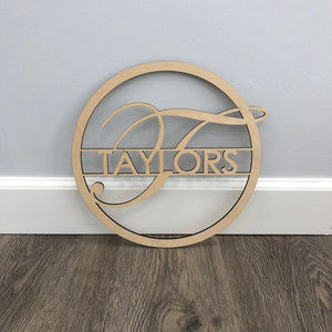 Personalized Name & Initial Circle Sign