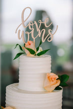 Load image into Gallery viewer, Love Wins Cake Topper, 6&quot;W
